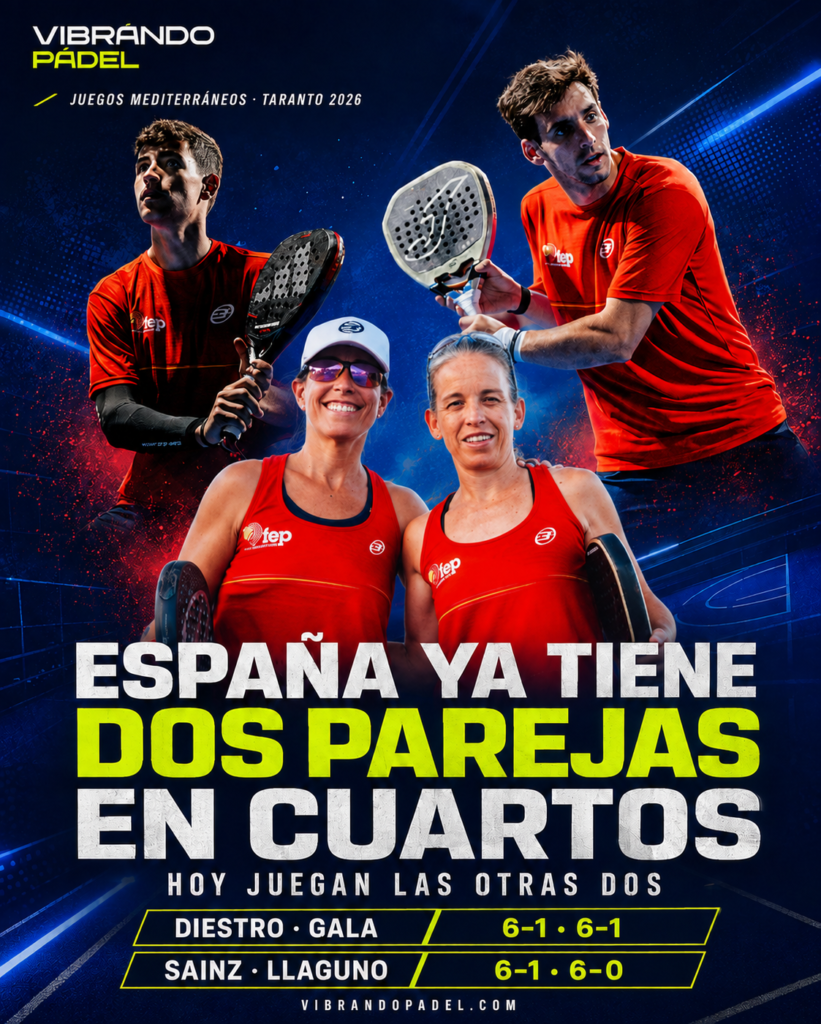 Juegos Mediterráneos: España ya tiene dos parejas en cuartos, y hoy juegan las otras dos