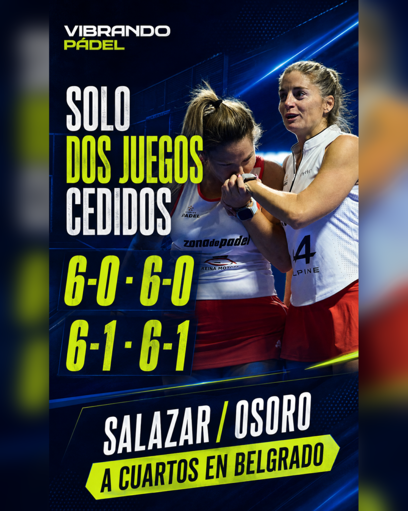 Ale Salazar y Aranza Osoro avanzan con autoridad en el FIP Gold de Belgrado.